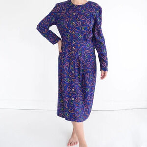 Vintage Success Dress Purple-Blue Paisley Dress 16W 
(Fits like 12/14)